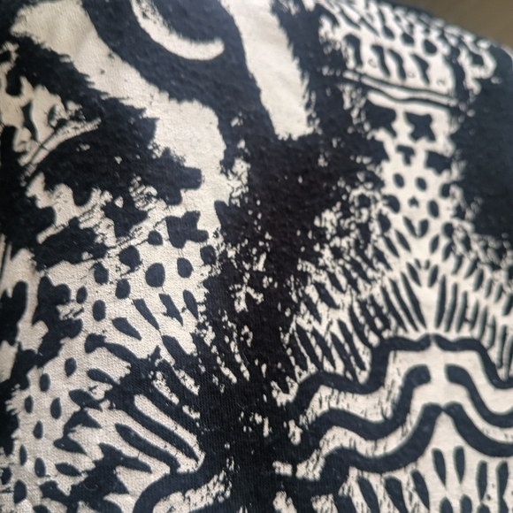 BONGO Lion Hi-Lo Sheer Mesh Black and White Graphic Tank Top Womens Size M Y2K - Picture 5 of 6